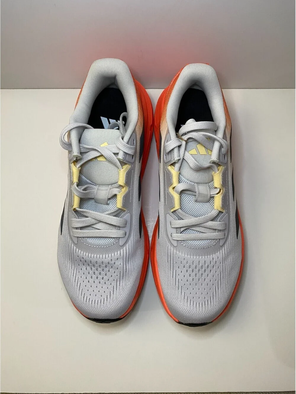 Adidas Questar 3 JQ4380 Mens Sneaker 10.5 Dash Gray Orange Mesh Running Shoes